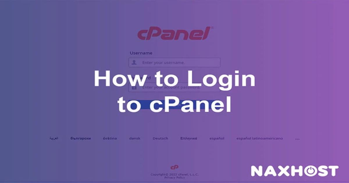 How to Login to cPanel - NAXHOST